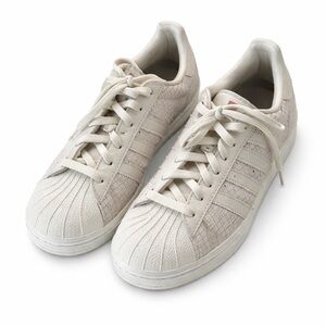 Adidas Women's Off-White Textured Sneakers 39